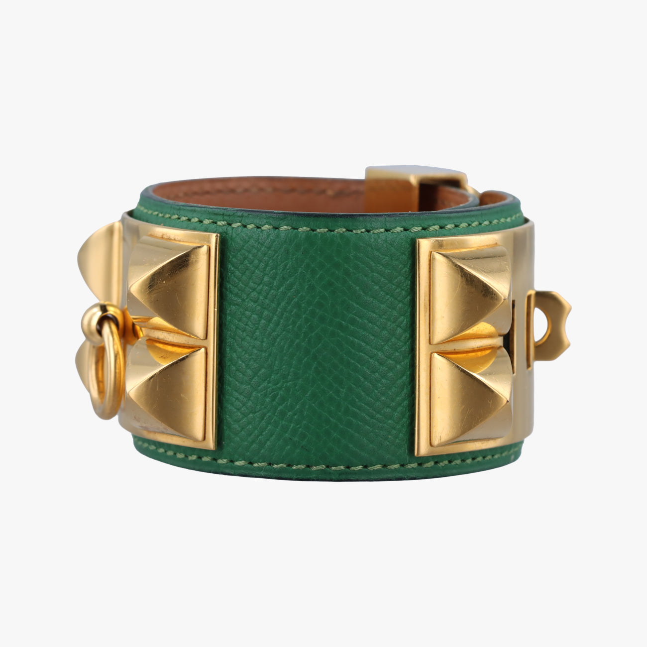 Collier de chien Green×golden Leather × GP 〇Xコリエ ド シアン グリーン×ゴールド レザー×GP 〇X