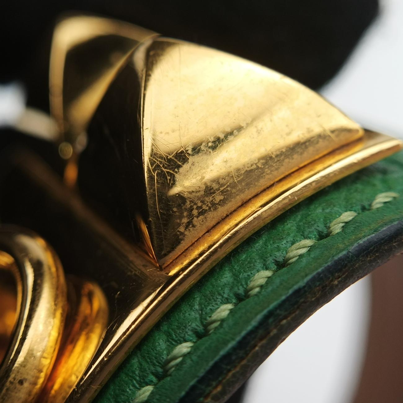Collier de chien Green×golden Leather × GP 〇Xコリエ ド シアン グリーン×ゴールド レザー×GP 〇X