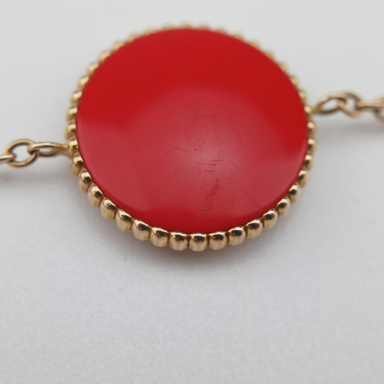 Rose des Vents medallion  Red×golden AU750 124065ローズデヴァン メダリオン レッド×ゴールド AU750 124065