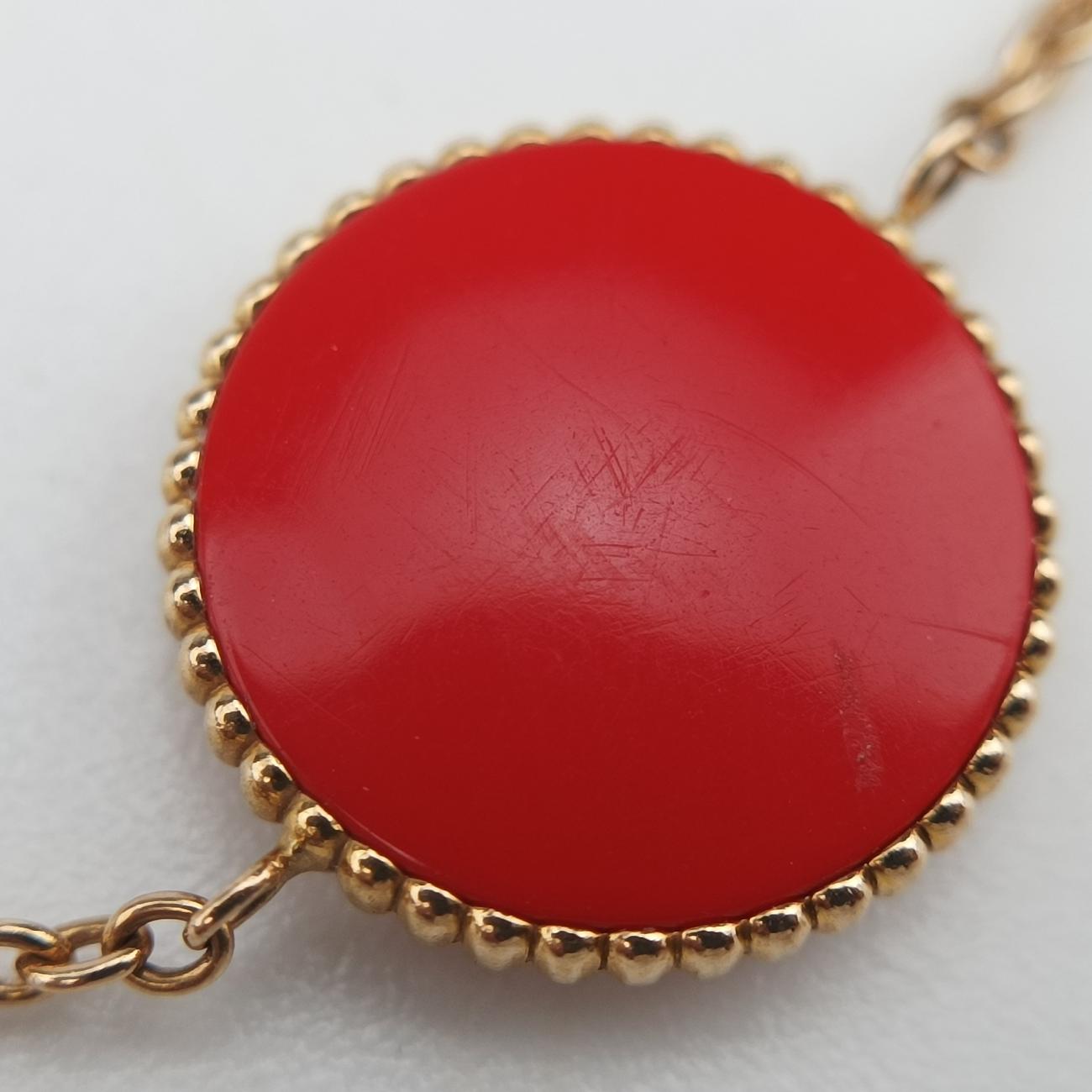 Rose des Vents medallion  Red×golden AU750 124065ローズデヴァン メダリオン レッド×ゴールド AU750 124065