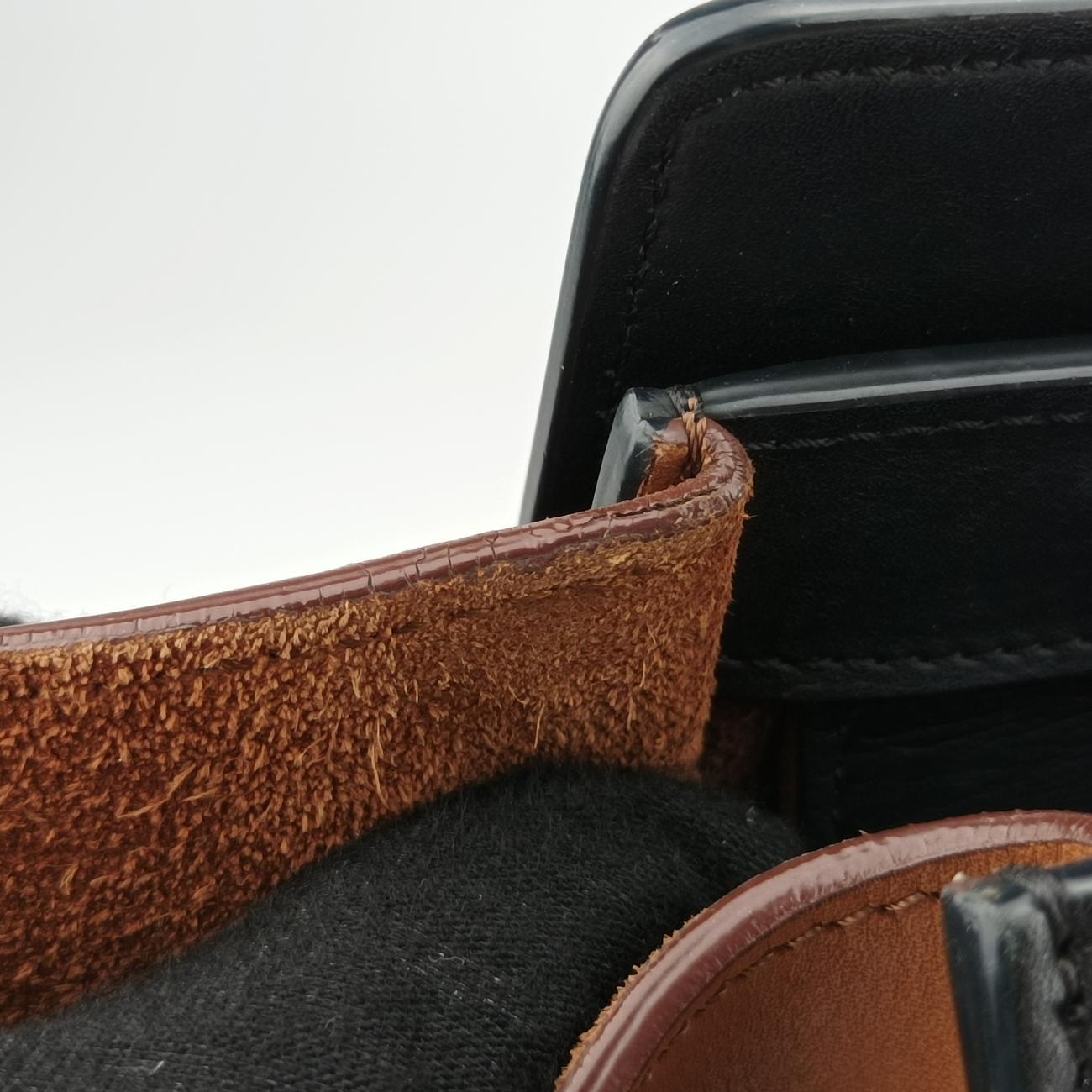 Luggage Micro shopper Blue×Black×Beige Leather S-CU-3194ラゲージマイクロショッパー ブルー×ブラック×ベージュ レザー S-CU-3194