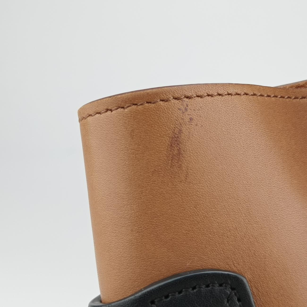 Luggage Micro shopper Blue×Black×Beige Leather S-CU-3194ラゲージマイクロショッパー ブルー×ブラック×ベージュ レザー S-CU-3194