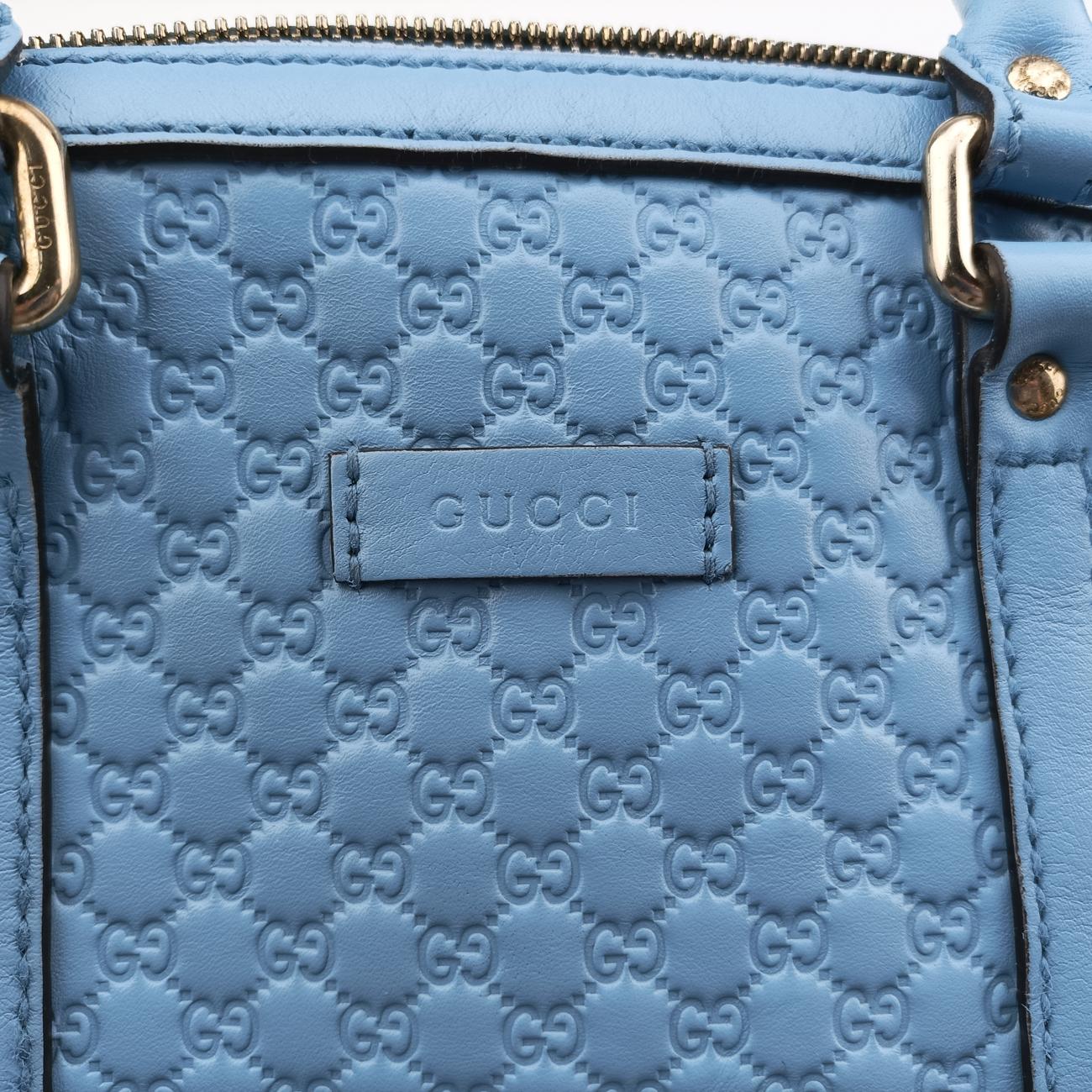 Microguccissima Blue Leather 449654 F021056695マイクログッチシマ ブルー レザー 449654 F021056695