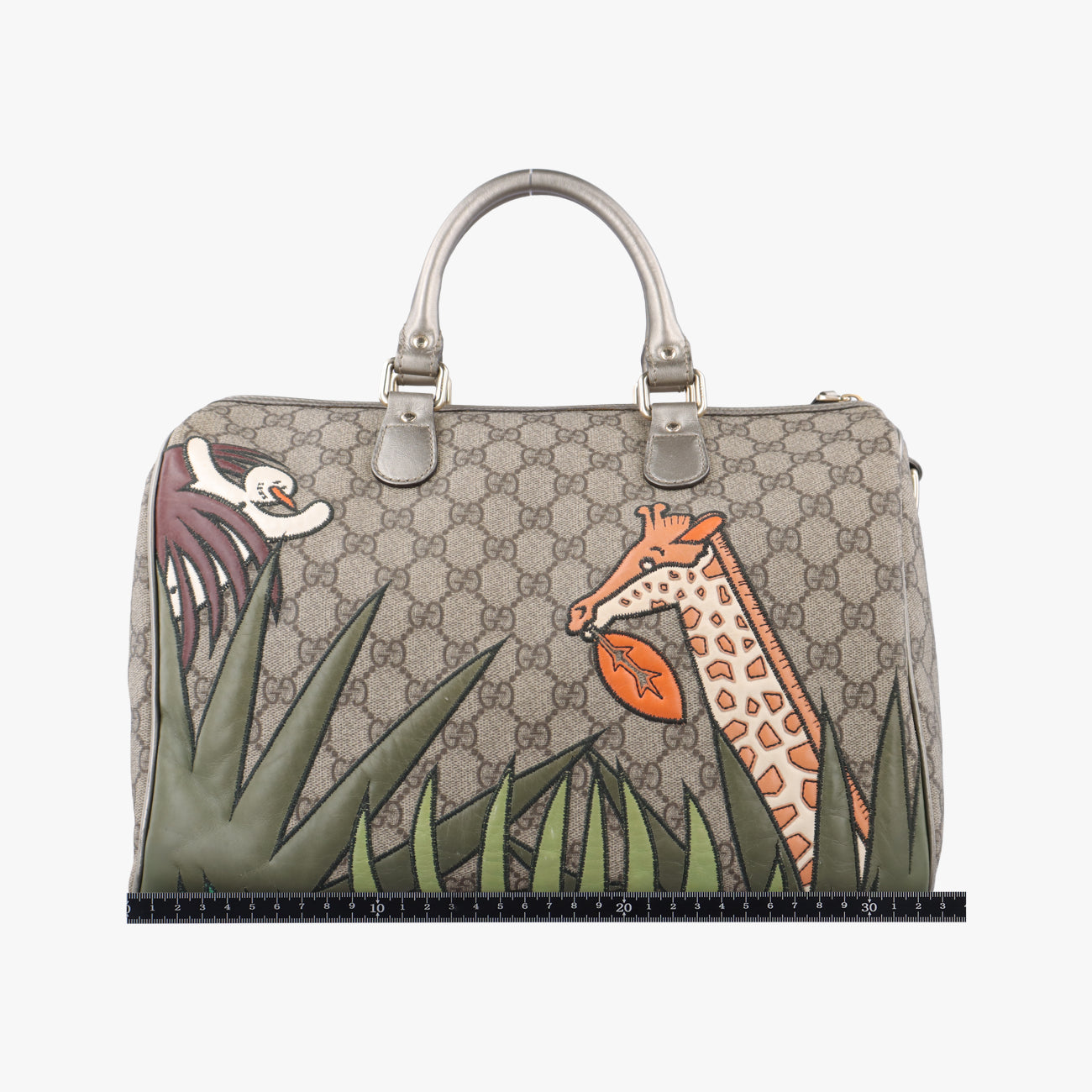 UNICEF Joy Beige×Green×multicolor PVC coated canvas 189895 E5692158ユニセフ ジョイ ベージュ×グリーン×マルチカラー PVCコーティングキャンバス 189895 E5692158