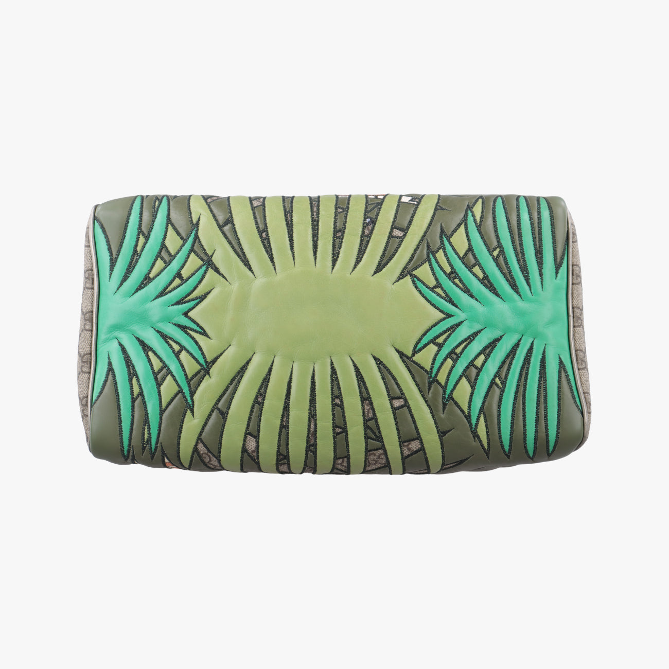 UNICEF Joy Beige×Green×multicolor PVC coated canvas 189895 E5692158ユニセフ ジョイ ベージュ×グリーン×マルチカラー PVCコーティングキャンバス 189895 E5692158