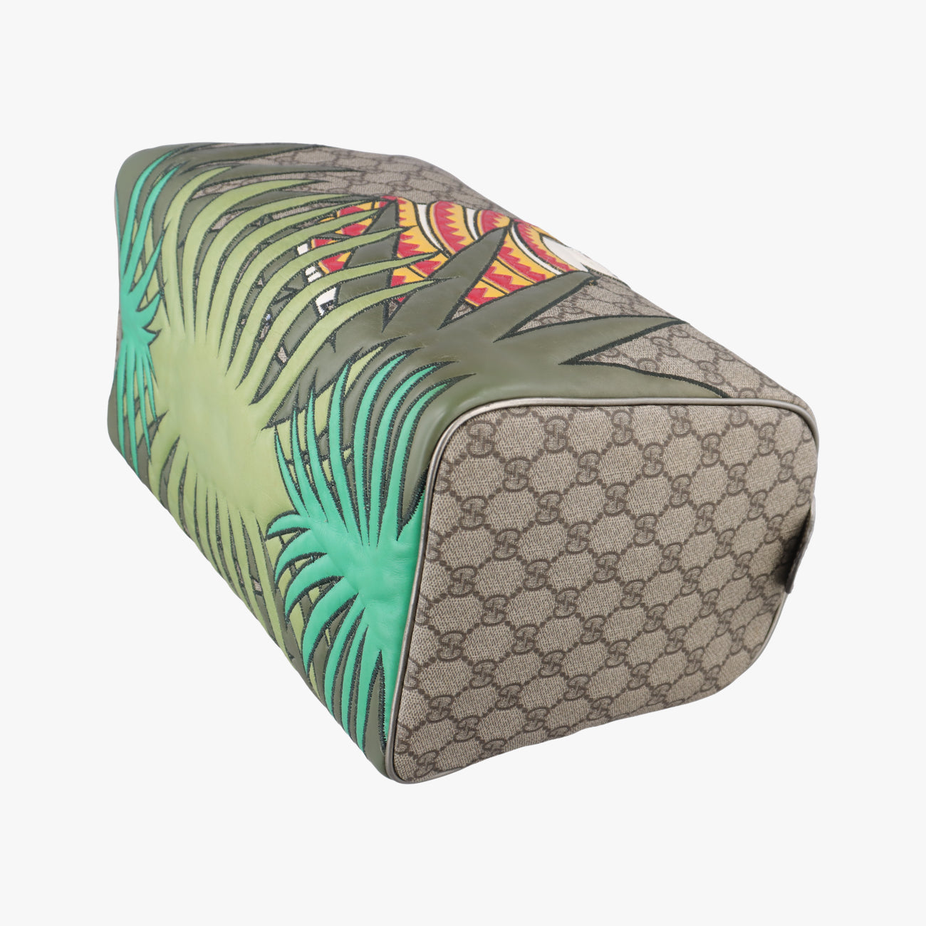 UNICEF Joy Beige×Green×multicolor PVC coated canvas 189895 E5692158ユニセフ ジョイ ベージュ×グリーン×マルチカラー PVCコーティングキャンバス 189895 E5692158