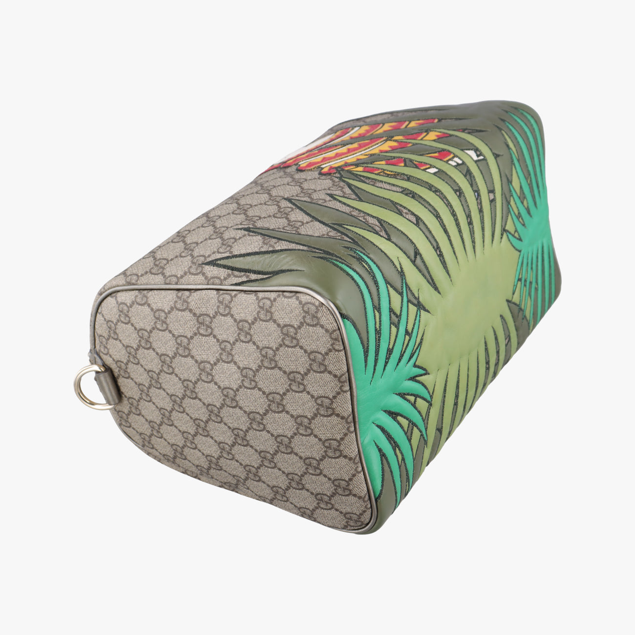 UNICEF Joy Beige×Green×multicolor PVC coated canvas 189895 E5692158ユニセフ ジョイ ベージュ×グリーン×マルチカラー PVCコーティングキャンバス 189895 E5692158