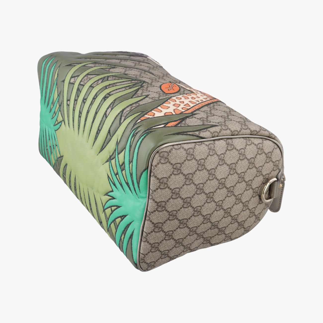 UNICEF Joy Beige×Green×multicolor PVC coated canvas 189895 E5692158ユニセフ ジョイ ベージュ×グリーン×マルチカラー PVCコーティングキャンバス 189895 E5692158