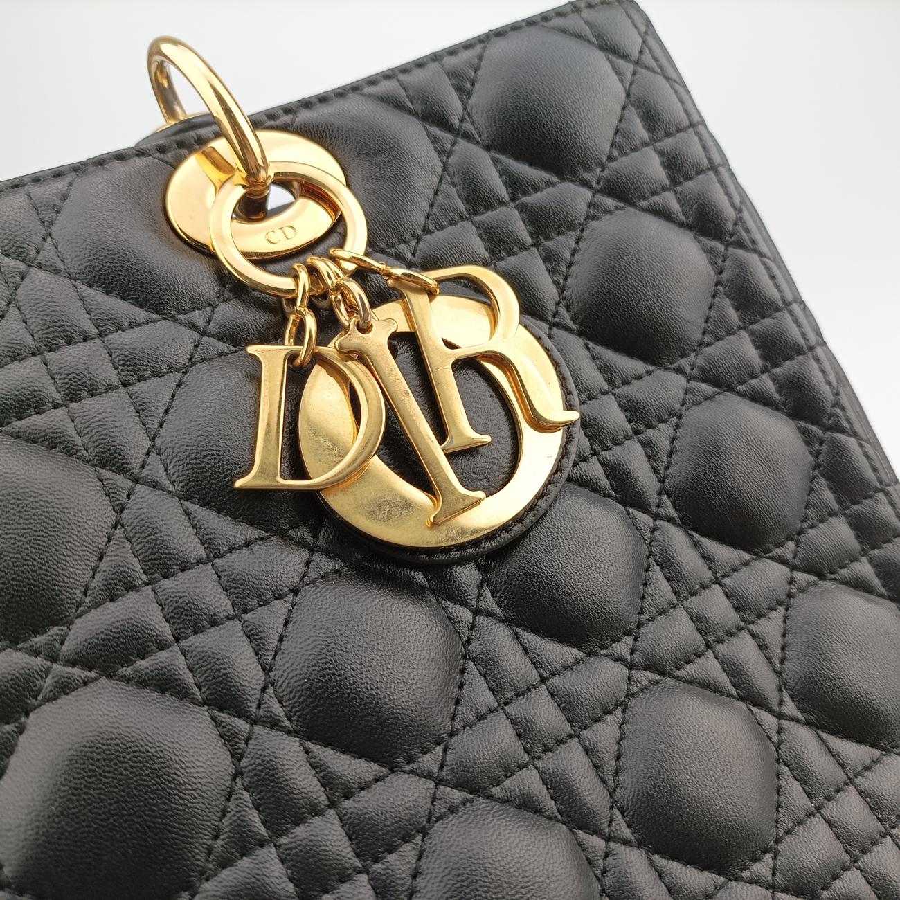 Lady Dior Black lambskin 05-MA-1120レディディオール ブラック ラムスキン 05-MA-1120