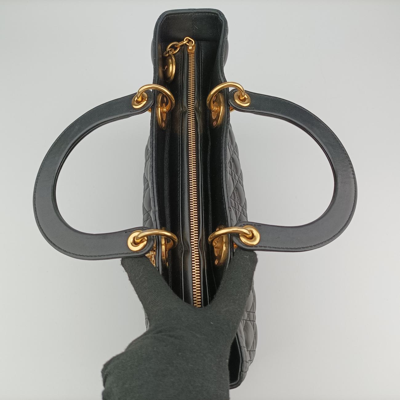 Lady Dior Black lambskin 05-MA-1120レディディオール ブラック ラムスキン 05-MA-1120