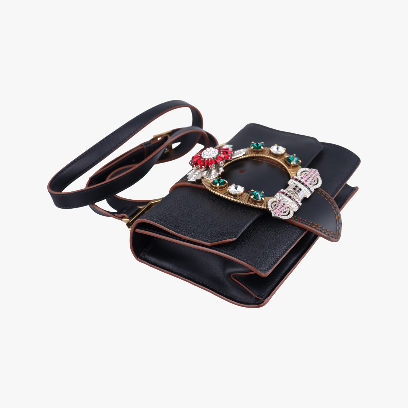 Miu LadyBlackLeather235ミュウレディブラックレザー235