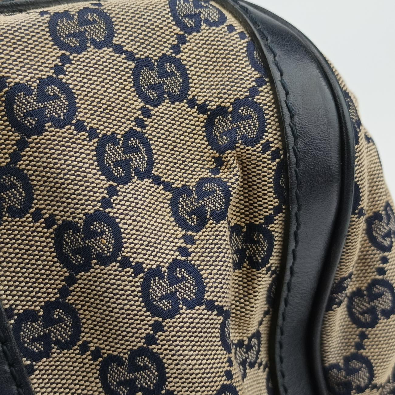 Sherry Line navy×red×beige canvas x leather 247205 H013613447シェリーライン ネイビー×レッド×ベージュ キャンバス×レザー 247205 H013613447