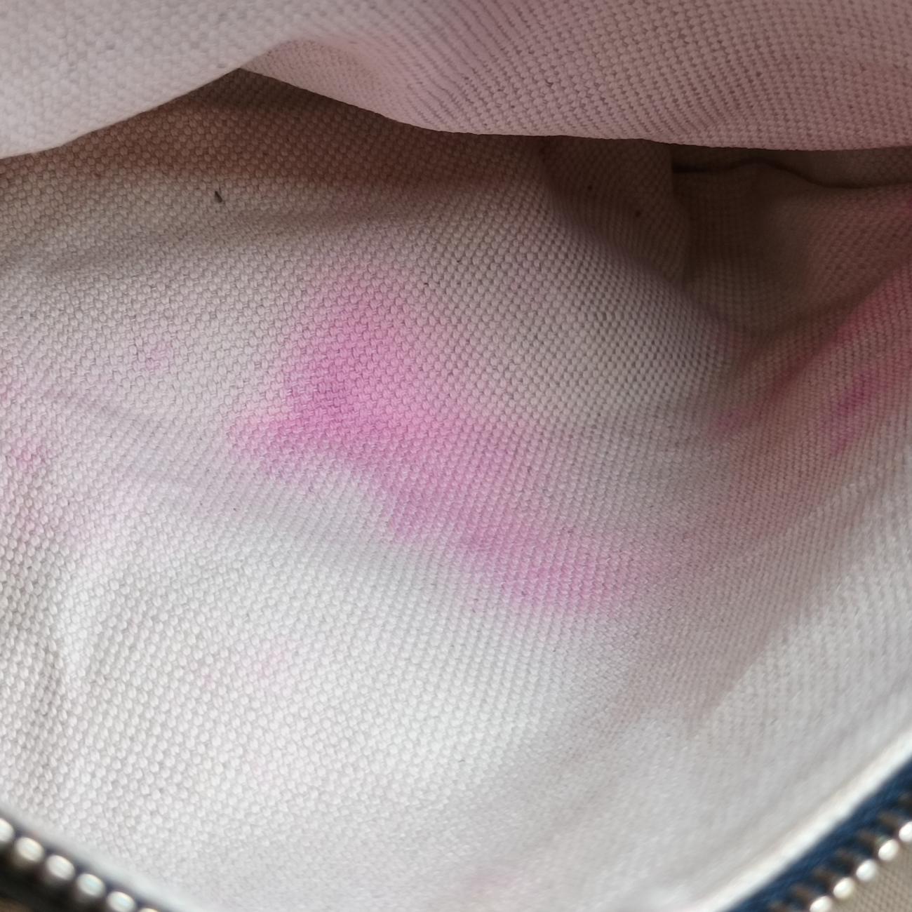 Sherry Line navy×red×beige canvas x leather 247205 H013613447シェリーライン ネイビー×レッド×ベージュ キャンバス×レザー 247205 H013613447