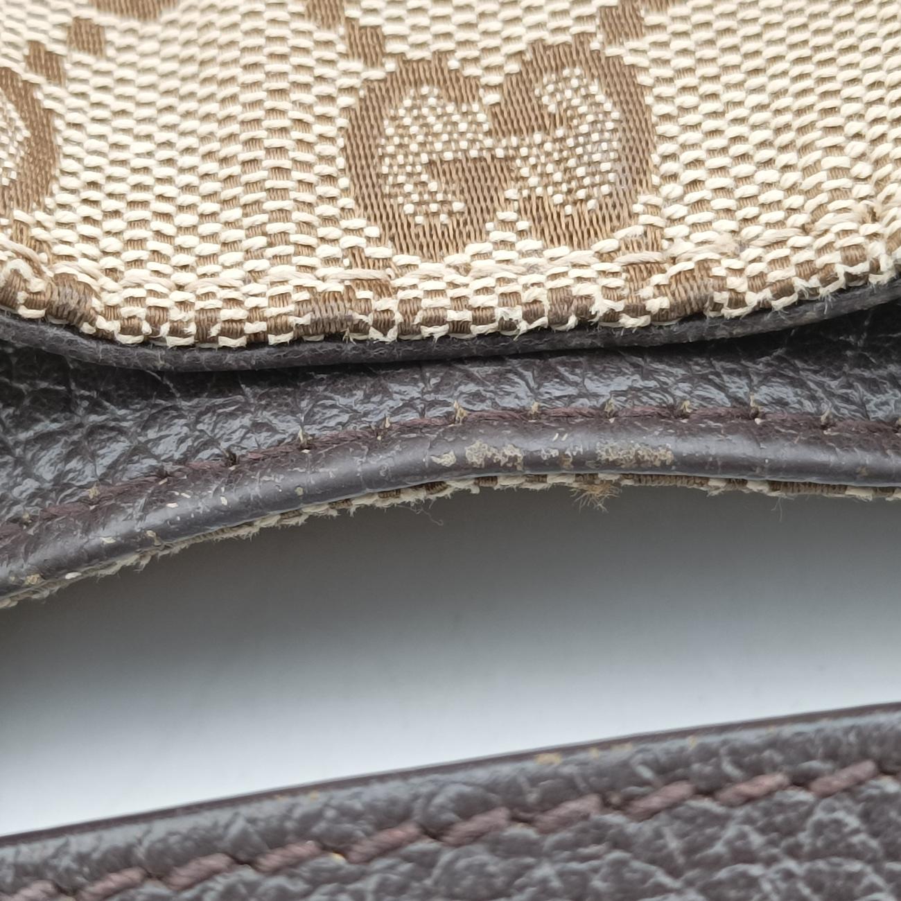 GG Drawstring Brown canvas E021222378GGドローストリング ブラウン キャンバス 449175 E021222378