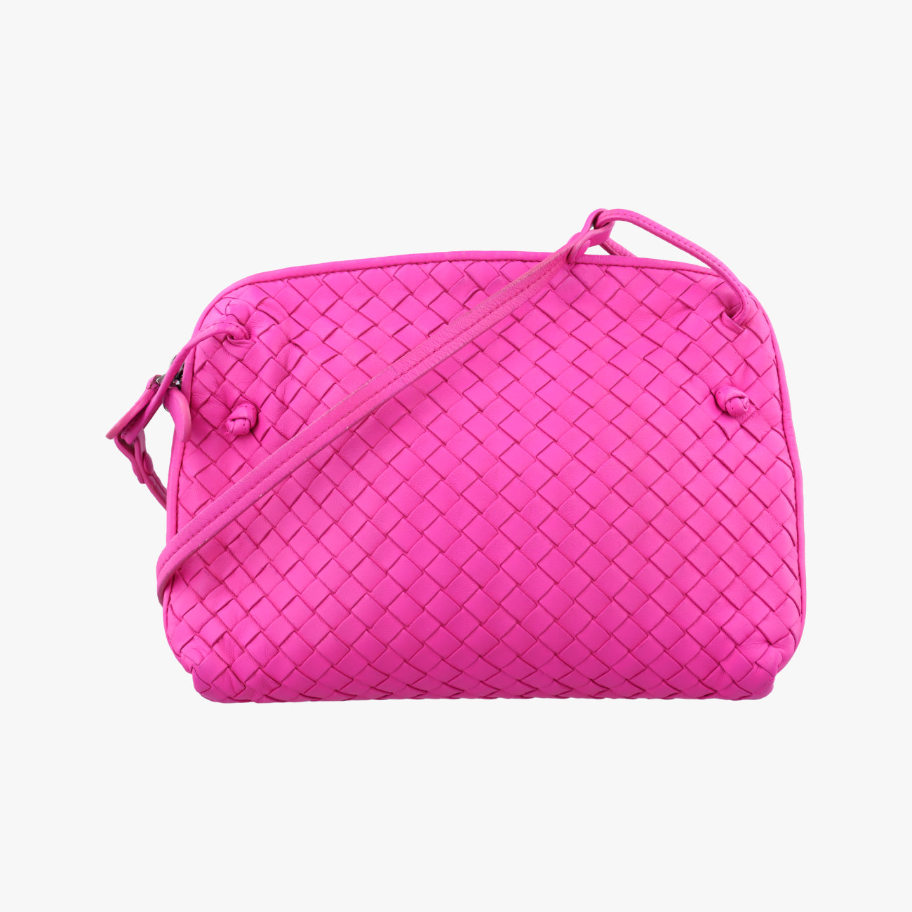 NODINI Intrecciato Rose lambskin B03406395Vノディーニ イントレチャート ローズ レッド ラムスキン B03406395V