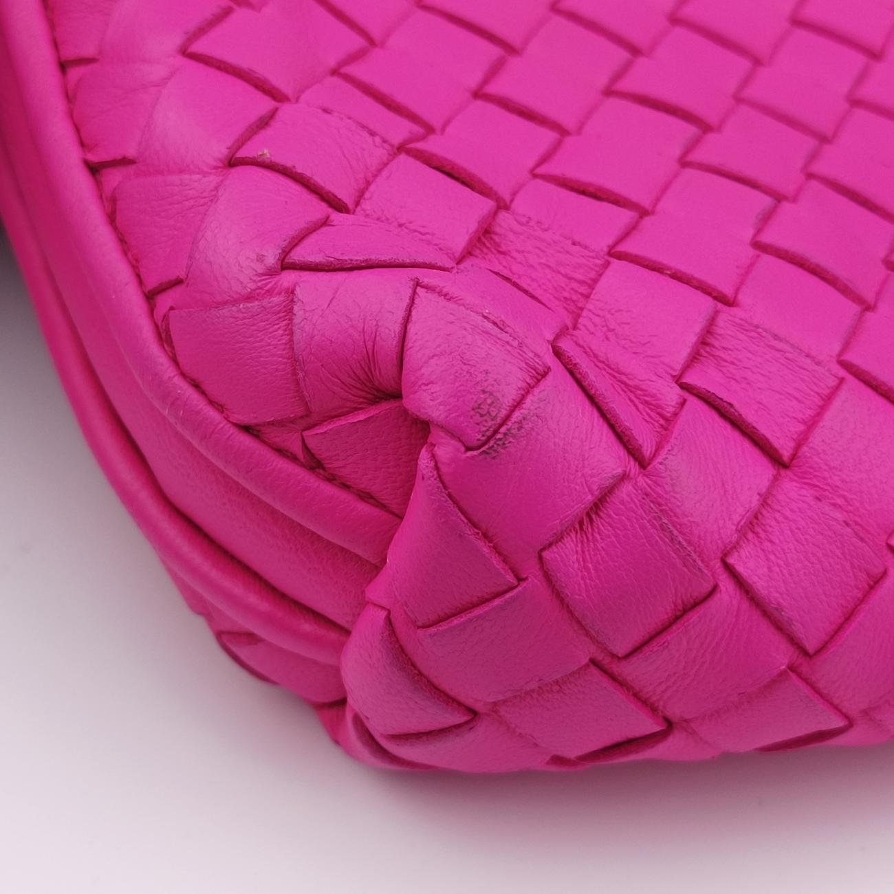 NODINI Intrecciato Rose lambskin B03406395Vノディーニ イントレチャート ローズ レッド ラムスキン B03406395V