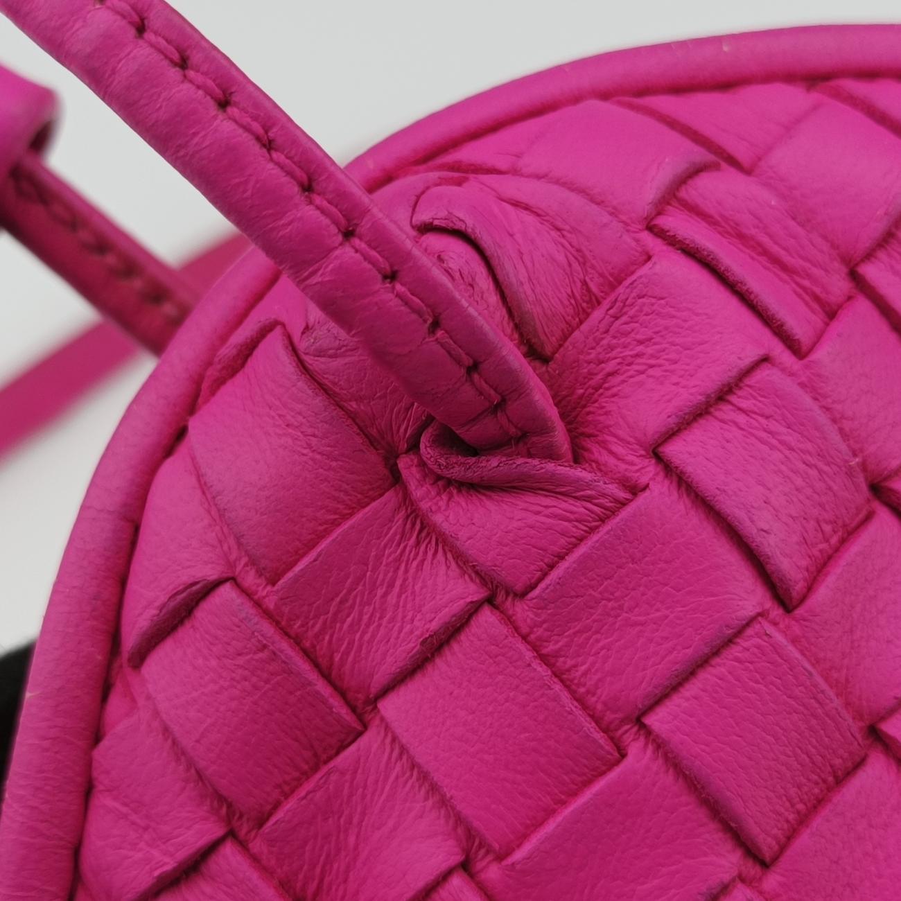 NODINI Intrecciato Rose lambskin B03406395Vノディーニ イントレチャート ローズ レッド ラムスキン B03406395V