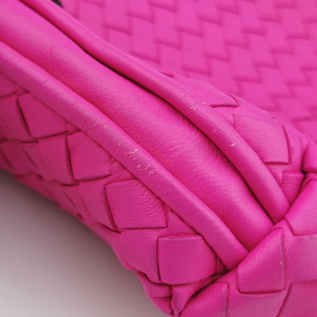 NODINI Intrecciato Rose lambskin B03406395Vノディーニ イントレチャート ローズ レッド ラムスキン B03406395V