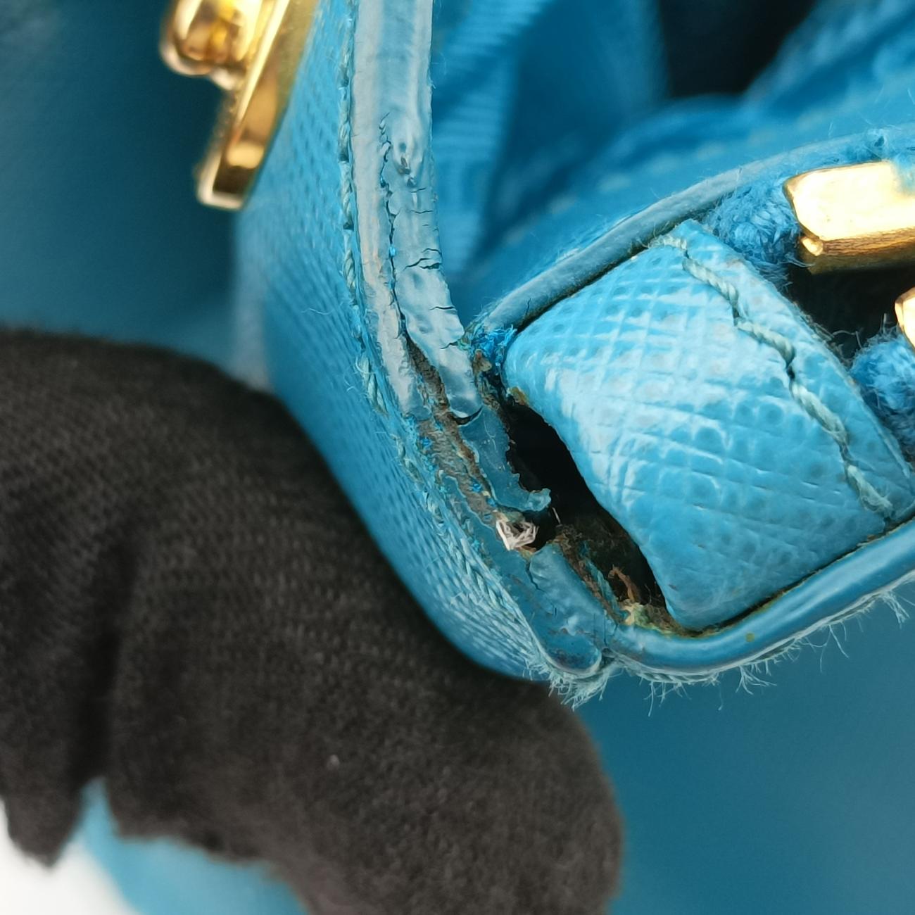 Galleria Blue×Light blue SAFFIANO Leather B2274C 14 IIガレリア ブルー×ライトブルー サフィアーノレザー B2274C 14 II