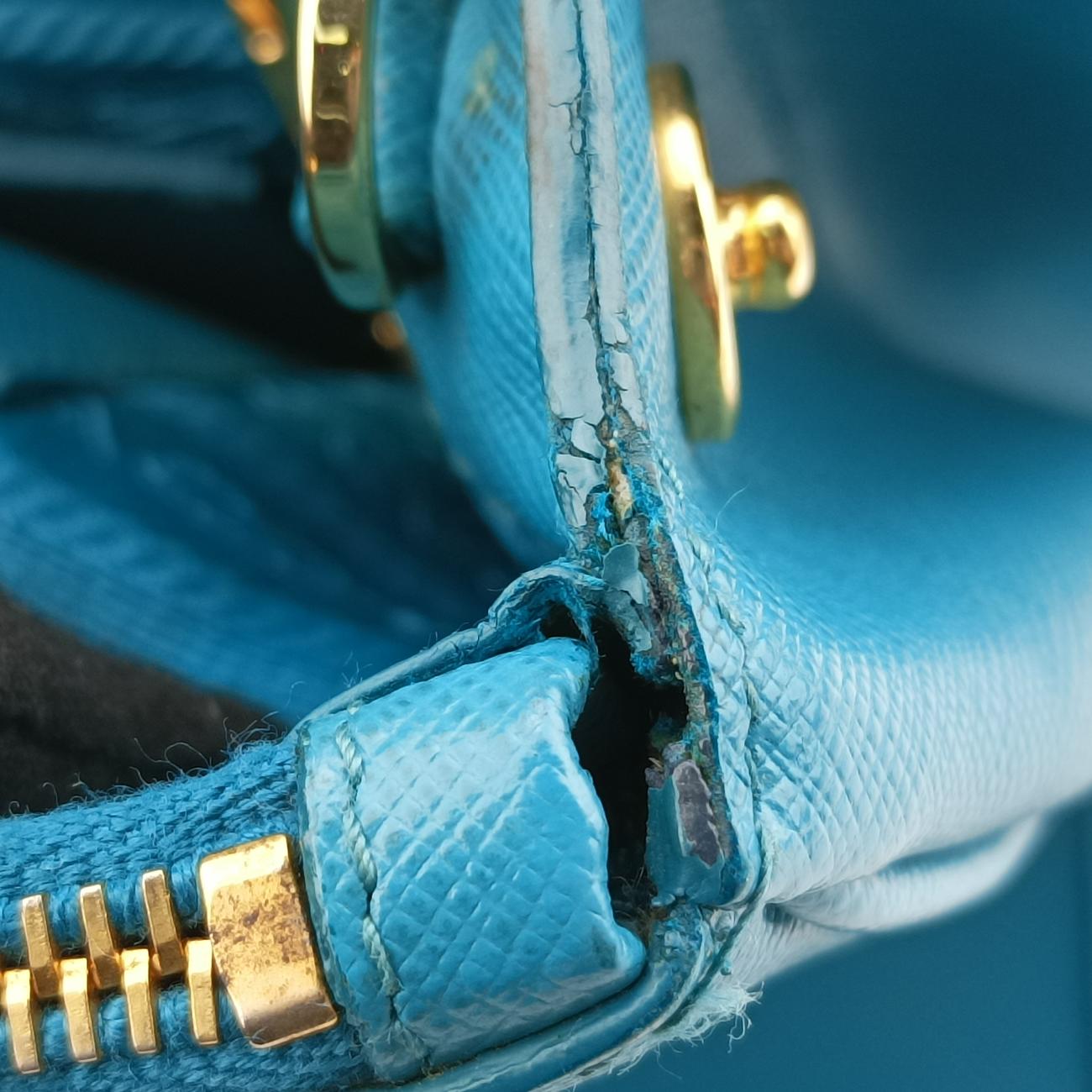 Galleria Blue×Light blue SAFFIANO Leather B2274C 14 IIガレリア ブルー×ライトブルー サフィアーノレザー B2274C 14 II