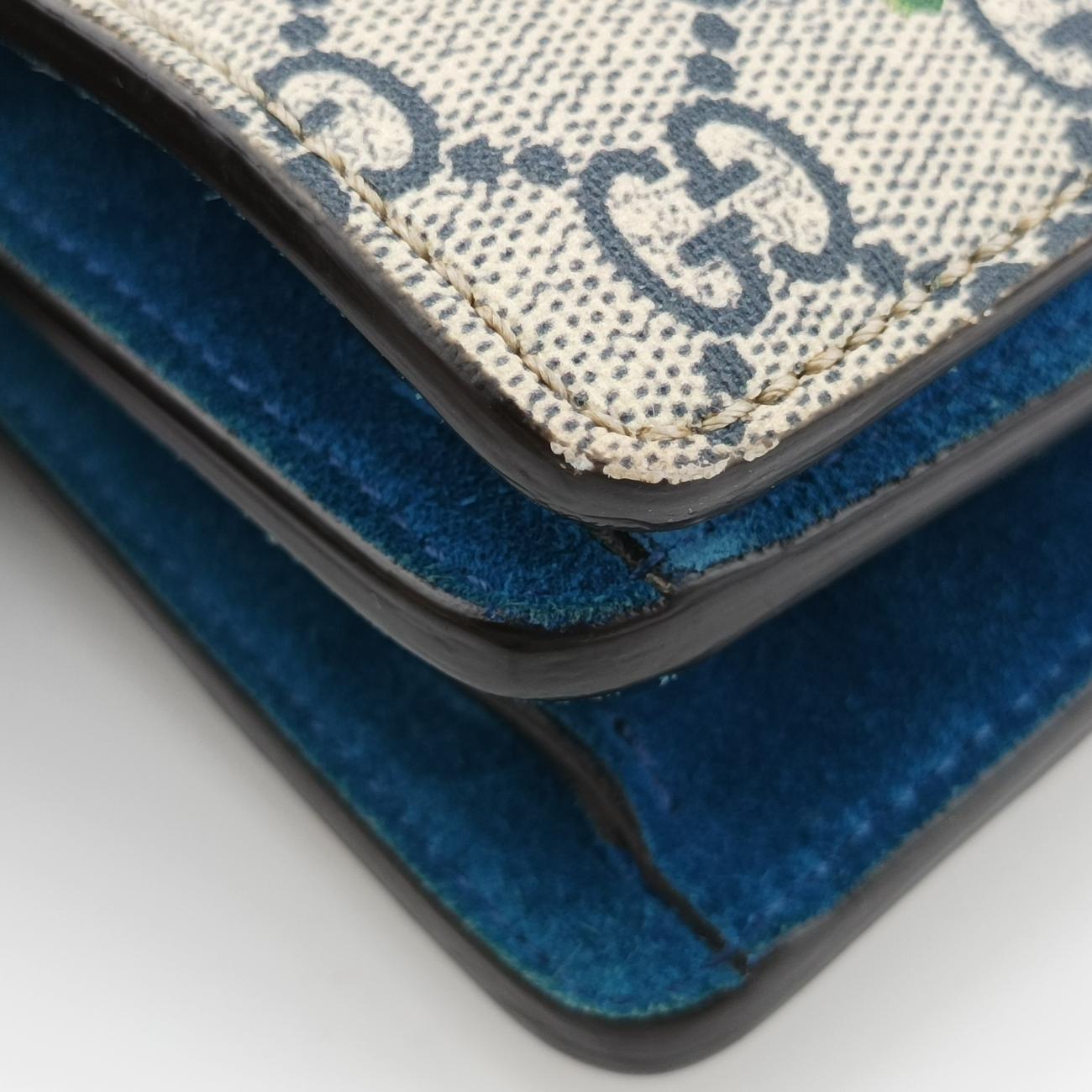 Dionysus Beige×Blue×Multicolour PVC coated canvas 400235 I021329362ディオニュソス ベージュ×ブルー×マルチカラー PVCコーティングキャンバス 400235 I021329362