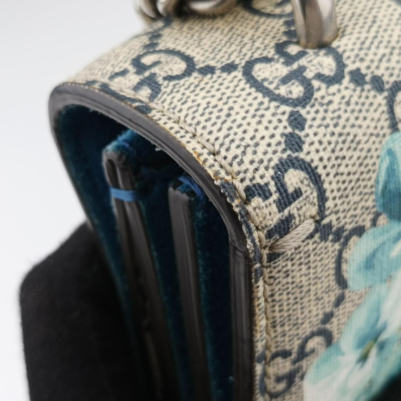 Dionysus Beige×Blue×Multicolour PVC coated canvas 400235 I021329362ディオニュソス ベージュ×ブルー×マルチカラー PVCコーティングキャンバス 400235 I021329362