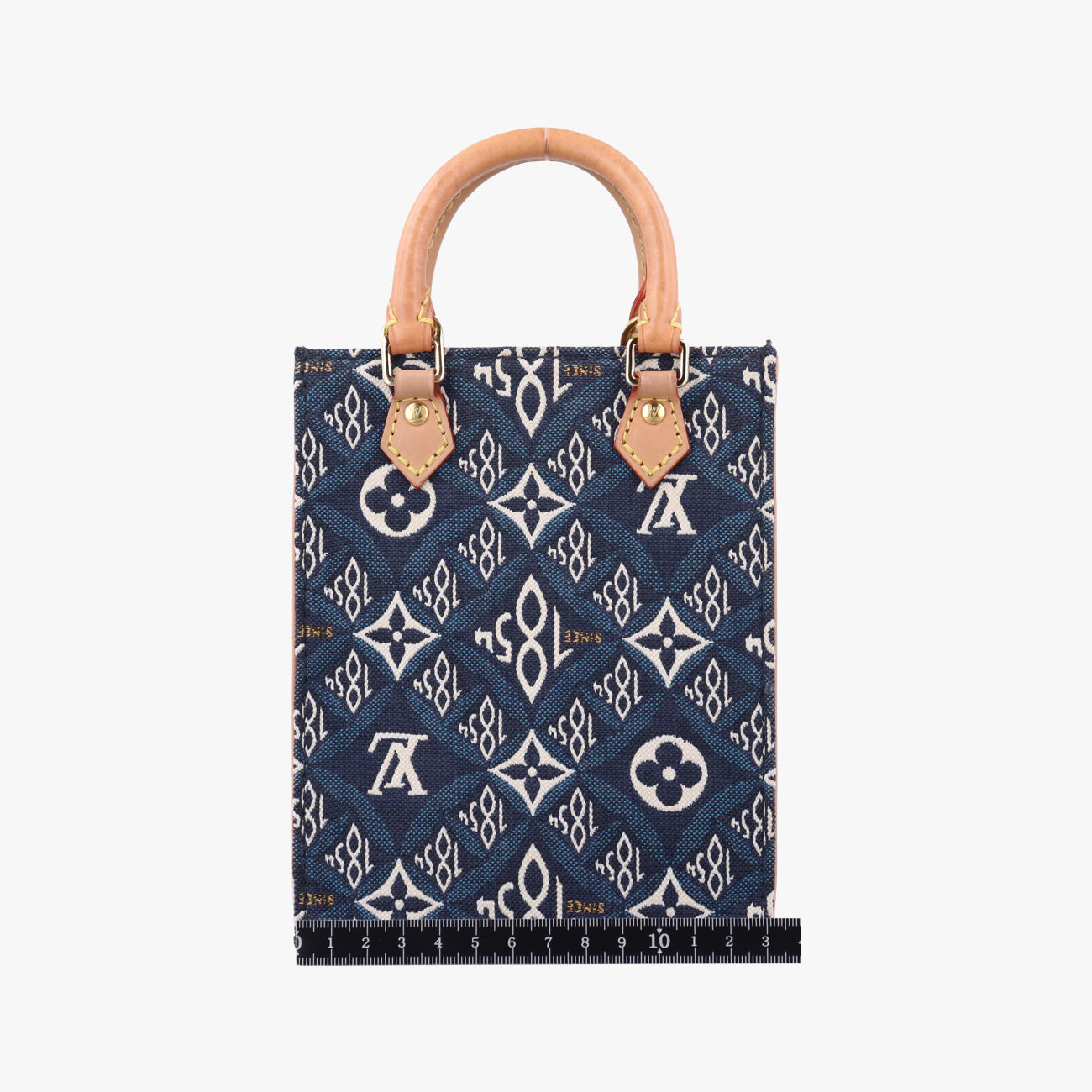 SINCE1854 Petit Sac Plat 2020AW blue×White×beige monogram jacquard M80288 SP3290 ICチップSINCE1854 プティット サックプラ 2020AW ブルー×ホワイト×ベージュ モノグラム ジャガード M80288 SP3290 ICチップ