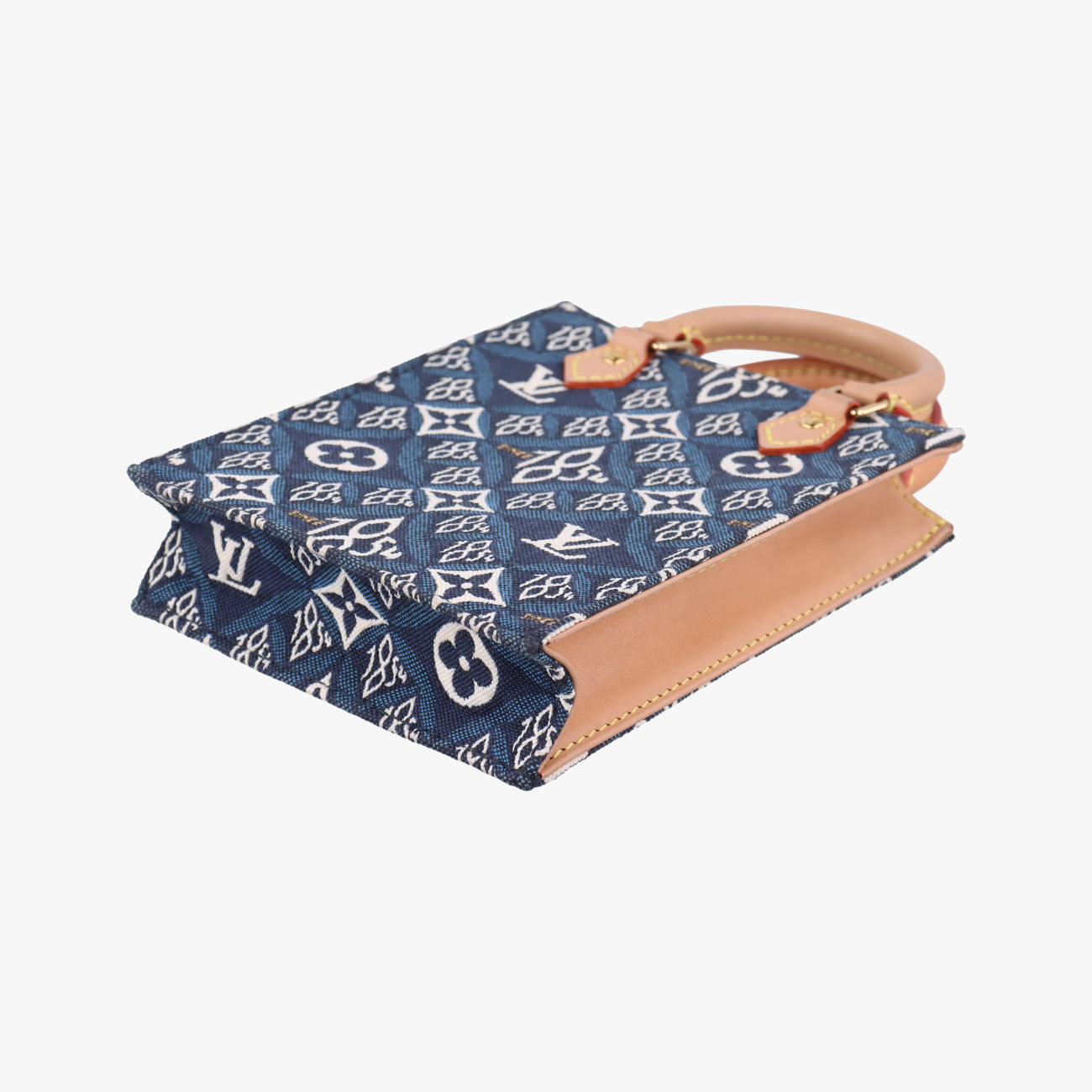 SINCE1854 Petit Sac Plat 2020AW blue×White×beige monogram jacquard M80288 SP3290 ICチップSINCE1854 プティット サックプラ 2020AW ブルー×ホワイト×ベージュ モノグラム ジャガード M80288 SP3290 ICチップ