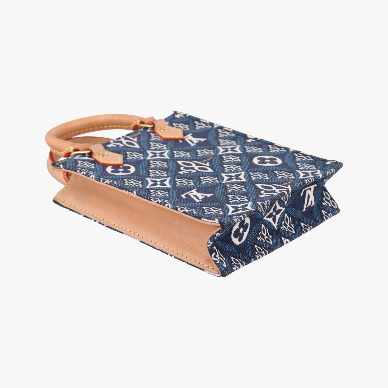 SINCE1854 Petit Sac Plat 2020AW blue×White×beige monogram jacquard M80288 SP3290 ICチップSINCE1854 プティット サックプラ 2020AW ブルー×ホワイト×ベージュ モノグラム ジャガード M80288 SP3290 ICチップ