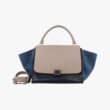 Trapèze Beige x black x blue Suede × leather S-SN-1102 S-CU-0123トラペーズ ベージュ×ブラック×ブルー スエード×レザー S-SN-1102 S-CU-0123