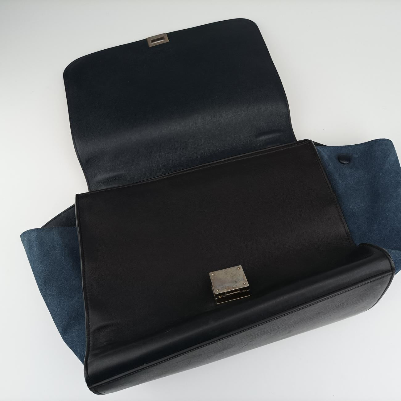 Trapèze Beige x black x blue Suede × leather S-SN-1102 S-CU-0123トラペーズ ベージュ×ブラック×ブルー スエード×レザー S-SN-1102 S-CU-0123