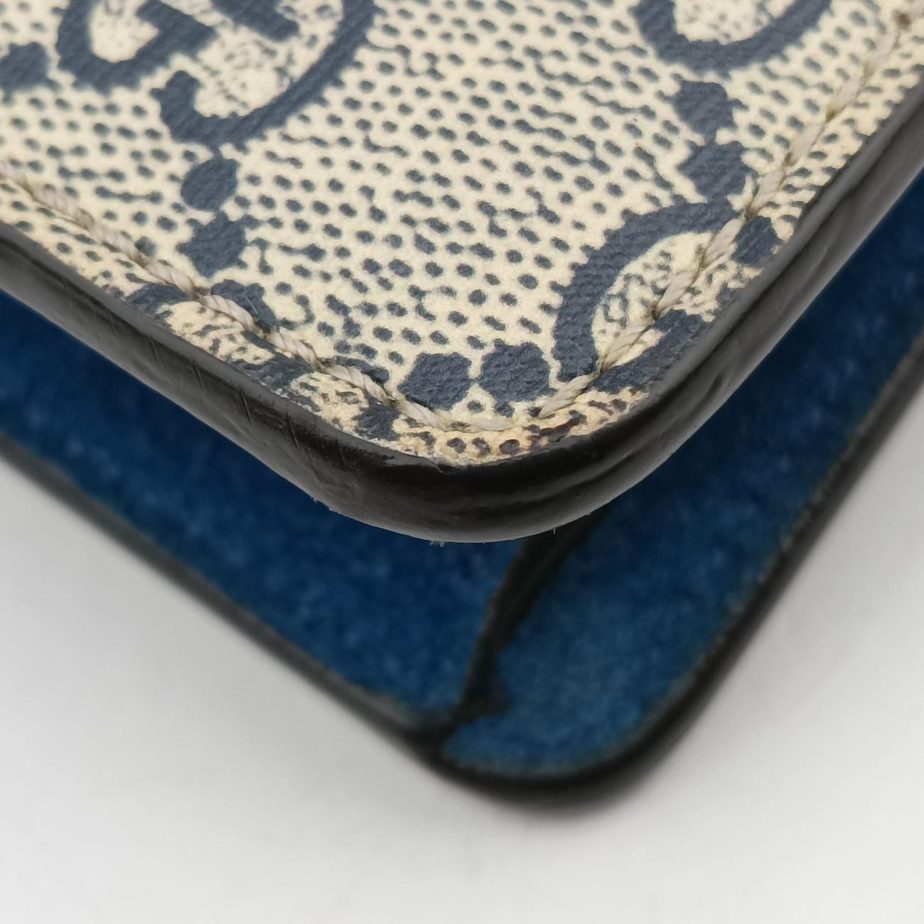 Dionysus Beige×blue×Multicolour PVC coated canvas 421970 G020938151ディオニュソス ベージュ×ブルー×マルチカラー PVCコーティングキャンバス 421970 G020938151