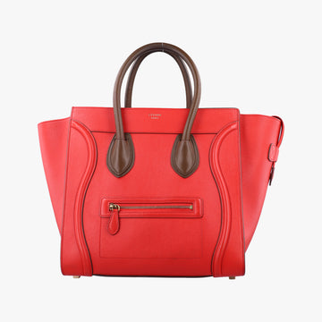 Luggage Micro shopper Red×brown Leather F-AT-0154 F-CU-0164ラゲージマイクロショッパー レッド×ブラウン レザー F-AT-0154 F-CU-0164