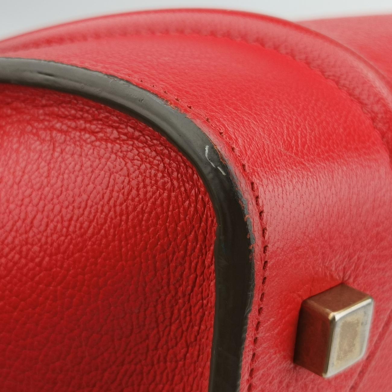 Luggage Micro shopper Red×brown Leather F-AT-0154 F-CU-0164ラゲージマイクロショッパー レッド×ブラウン レザー F-AT-0154 F-CU-0164