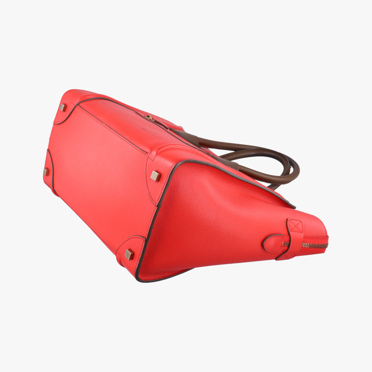 Luggage Micro shopper Red×brown Leather F-AT-0154 F-CU-0164ラゲージマイクロショッパー レッド×ブラウン レザー F-AT-0154 F-CU-0164