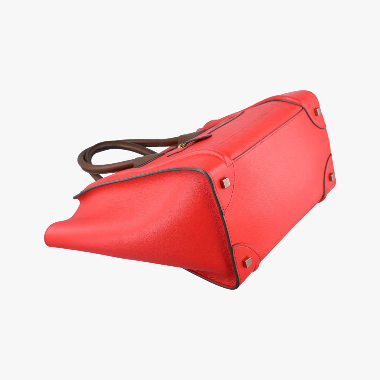 Luggage Micro shopper Red×brown Leather F-AT-0154 F-CU-0164ラゲージマイクロショッパー レッド×ブラウン レザー F-AT-0154 F-CU-0164