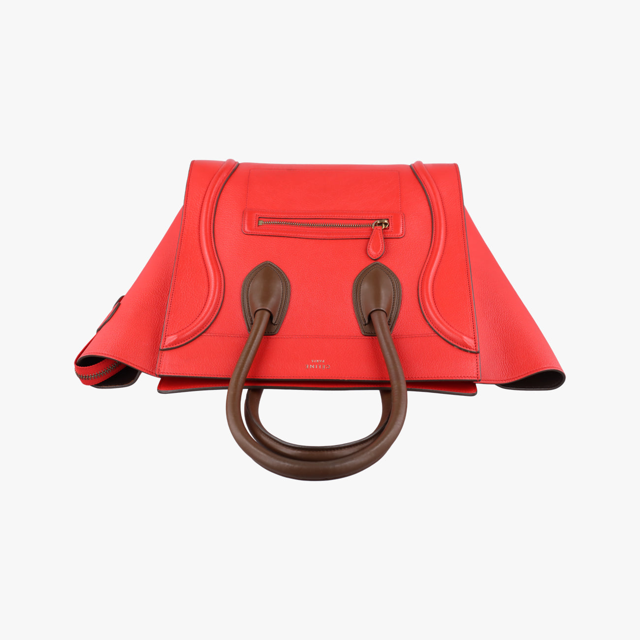 Luggage Micro shopper Red×brown Leather F-AT-0154 F-CU-0164ラゲージマイクロショッパー レッド×ブラウン レザー F-AT-0154 F-CU-0164