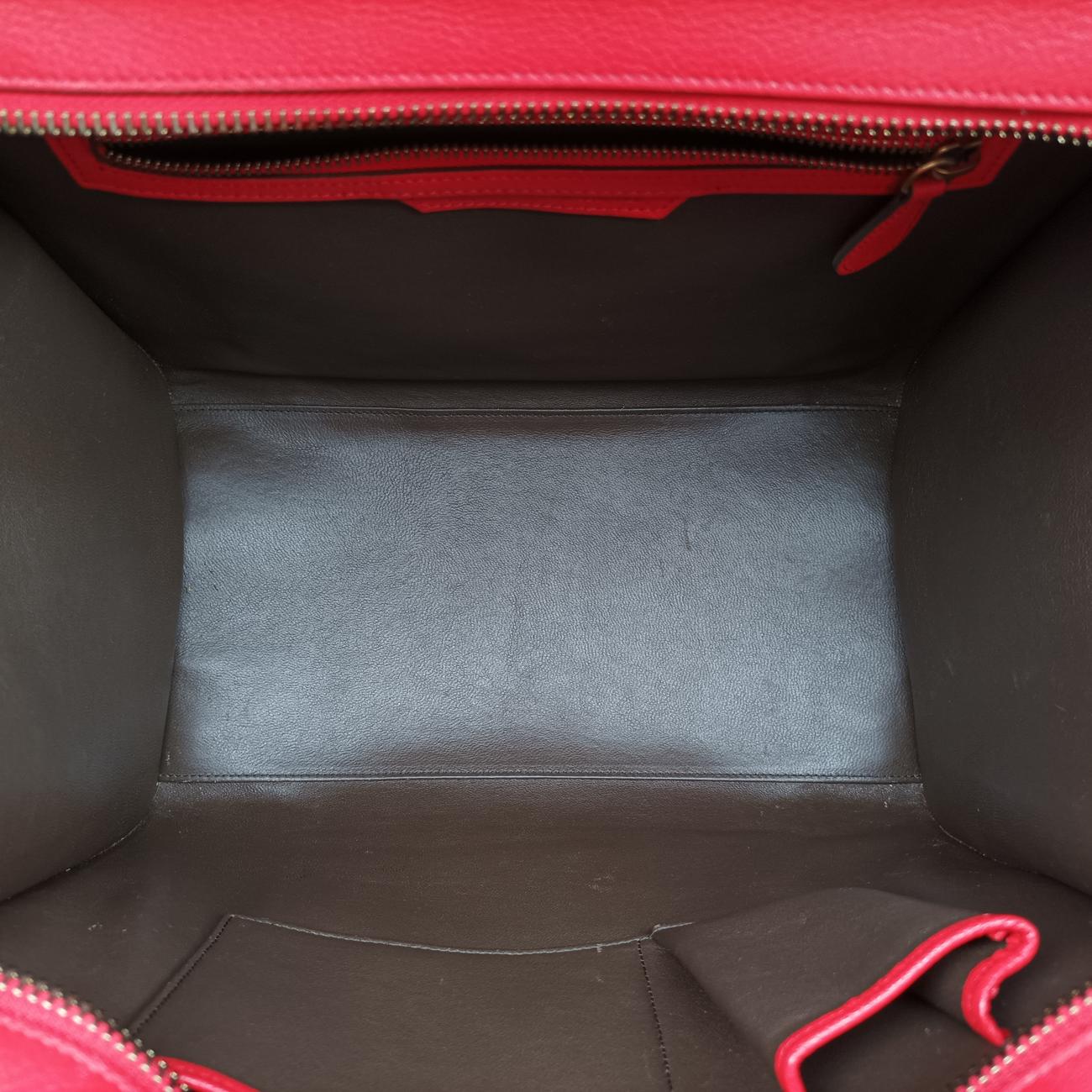 Luggage Micro shopper Red×brown Leather F-AT-0154 F-CU-0164ラゲージマイクロショッパー レッド×ブラウン レザー F-AT-0154 F-CU-0164