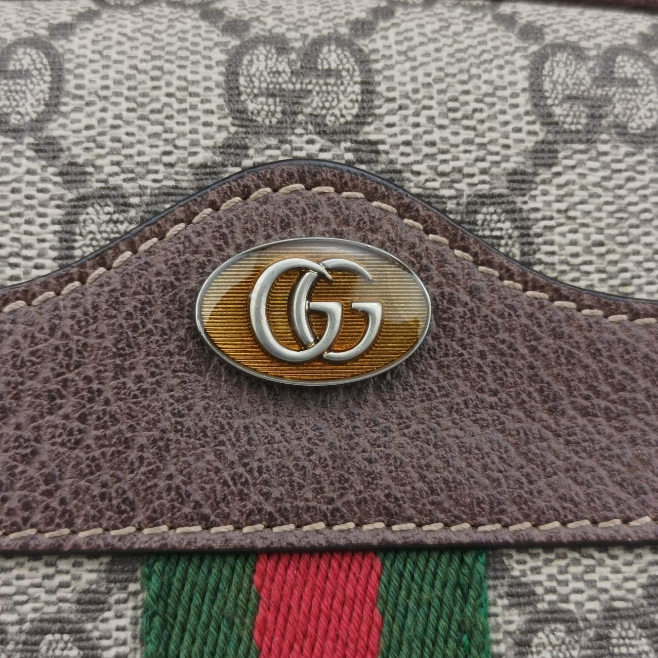 Ophidia Brown×green×red PVC coated canvas × leather オフィディア ブラウン×グリーン×レッド PVCコーティングキャンバス×レザー 519308