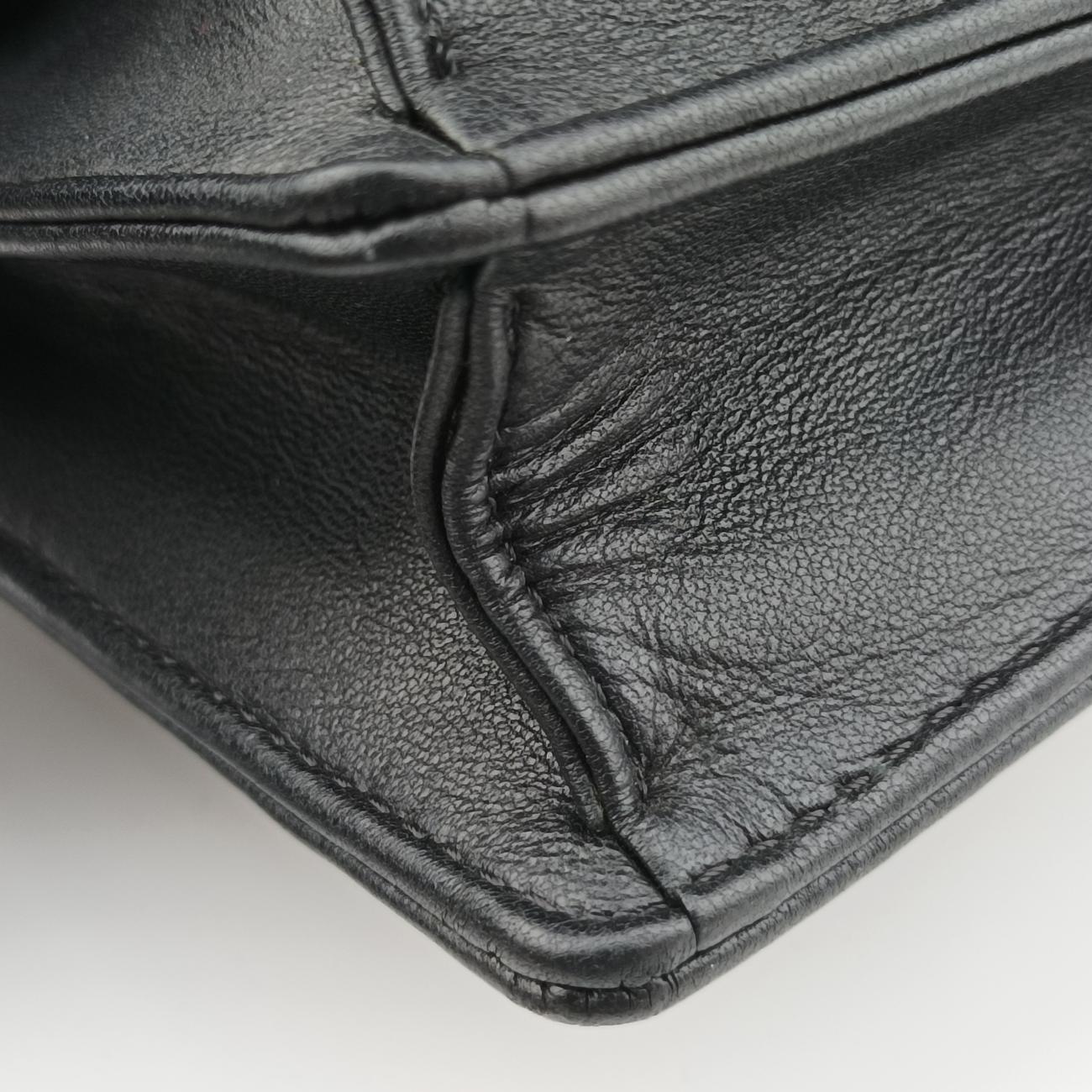 Diorama Black lambskin 08-BO-0135ディオラマ ブラック ラムスキン 08-BO-0135