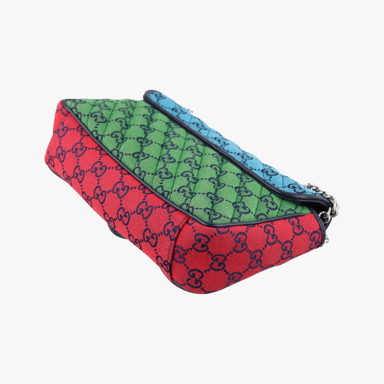 GG Marmont Red×Blue×Pink fabric G034759121GGマーモント レッド×ブルー×ピンク ファブリック 443497 G034759121