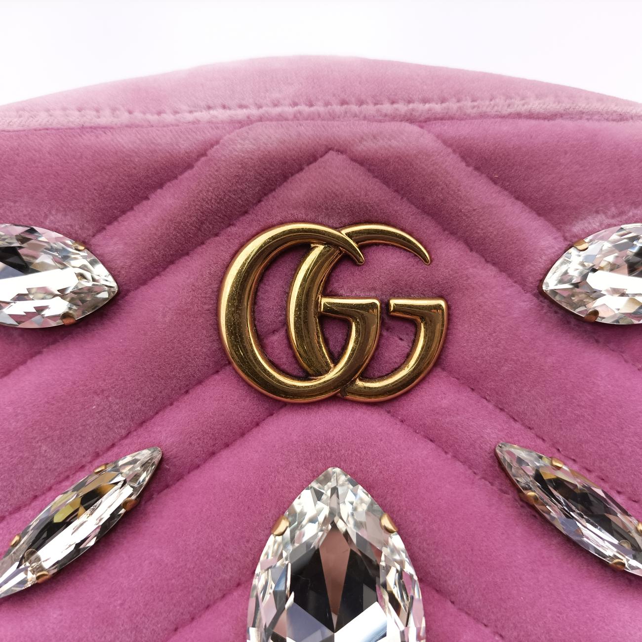 GG Marmont Pink velour C02882616GGマーモント ピンク ベロア 448065 C02882616