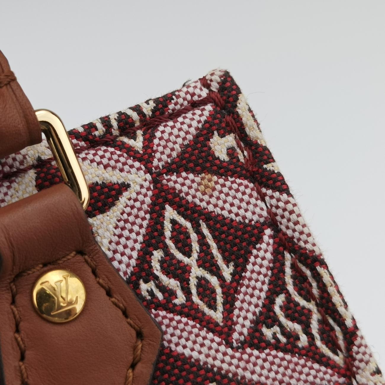 SINCE1854 Petit Sac Plat 2020AWbordeaux×brownMonogram jacquardM69846SP3260 ICチップSINCE1854 プティット サックプラ 2020AWボルドー× ブラウンモノグラム ジャカードM69846SP3260 ICチップ