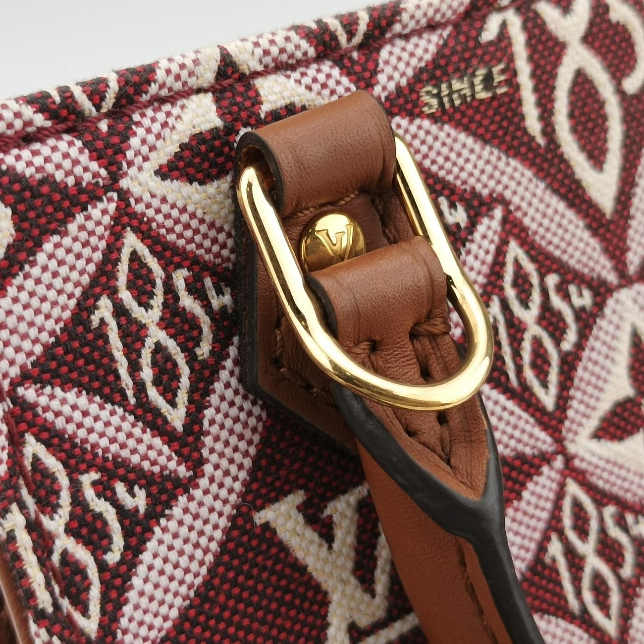 SINCE1854 Petit Sac Plat 2020AWbordeaux×brownMonogram jacquardM69846SP3260 ICチップSINCE1854 プティット サックプラ 2020AWボルドー× ブラウンモノグラム ジャカードM69846SP3260 ICチップ