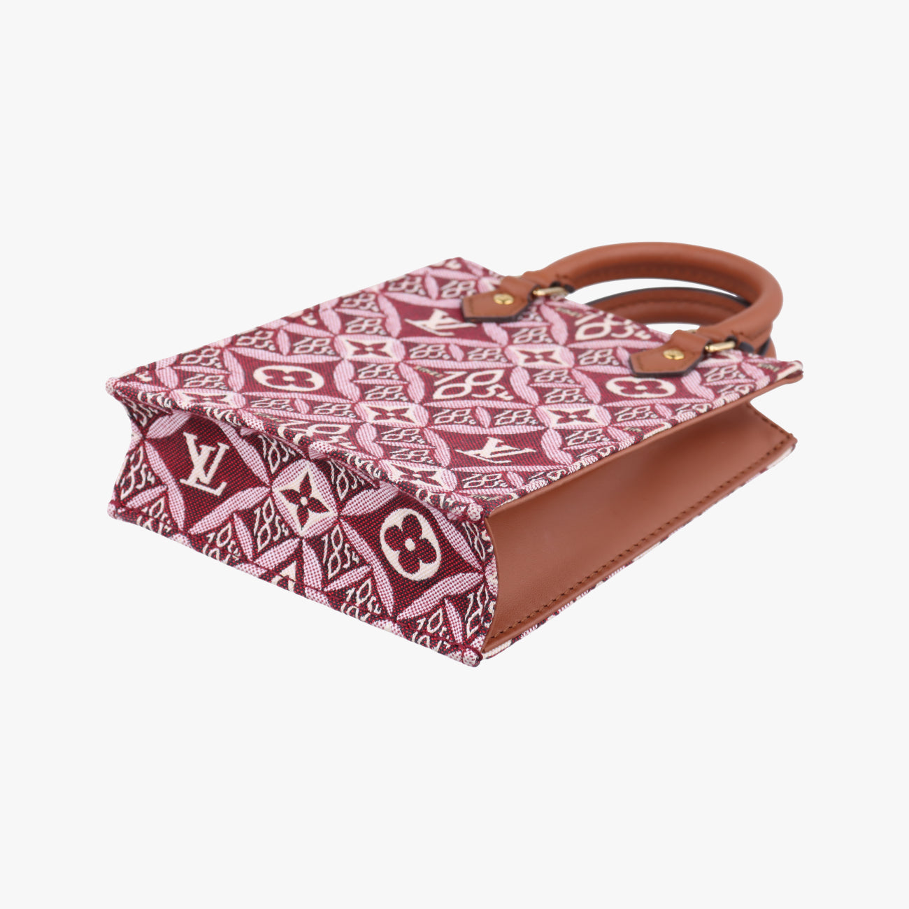 SINCE1854 Petit Sac Plat 2020AWbordeaux×brownMonogram jacquardM69846SP3260 ICチップSINCE1854 プティット サックプラ 2020AWボルドー× ブラウンモノグラム ジャカードM69846SP3260 ICチップ
