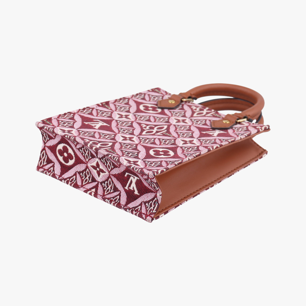 SINCE1854 Petit Sac Plat 2020AWbordeaux×brownMonogram jacquardM69846SP3260 ICチップSINCE1854 プティット サックプラ 2020AWボルドー× ブラウンモノグラム ジャカードM69846SP3260 ICチップ