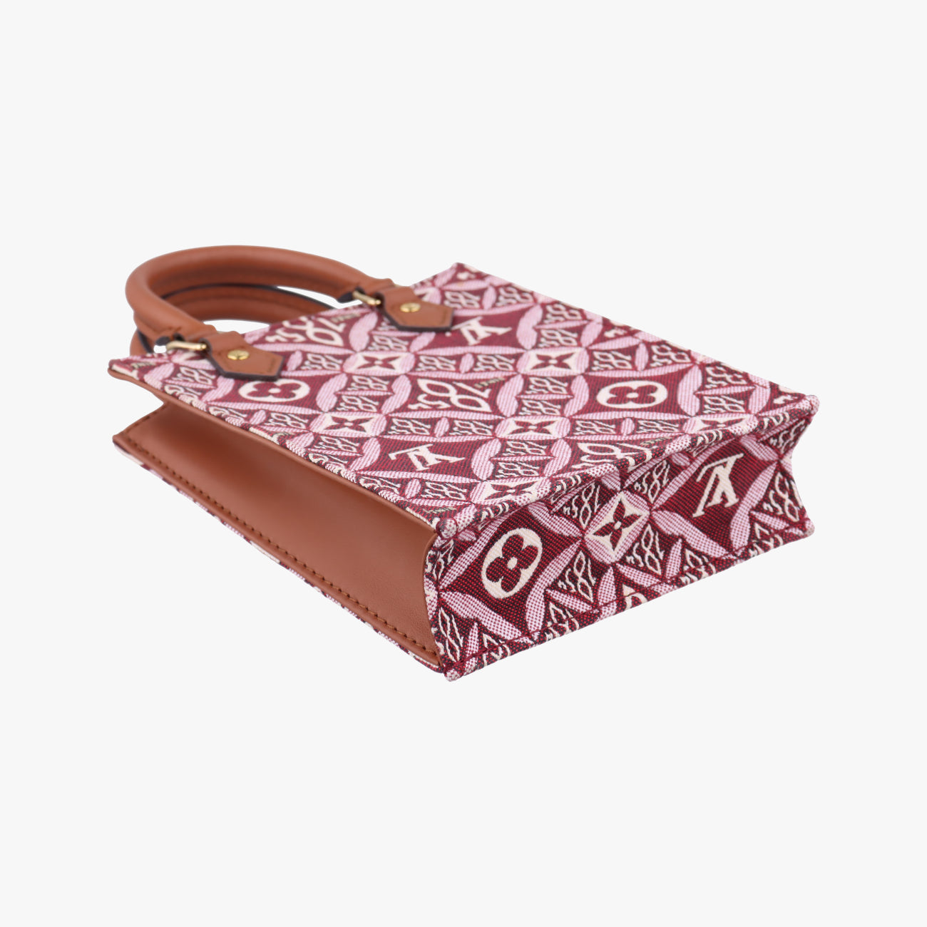 SINCE1854 Petit Sac Plat 2020AWbordeaux×brownMonogram jacquardM69846SP3260 ICチップSINCE1854 プティット サックプラ 2020AWボルドー× ブラウンモノグラム ジャカードM69846SP3260 ICチップ