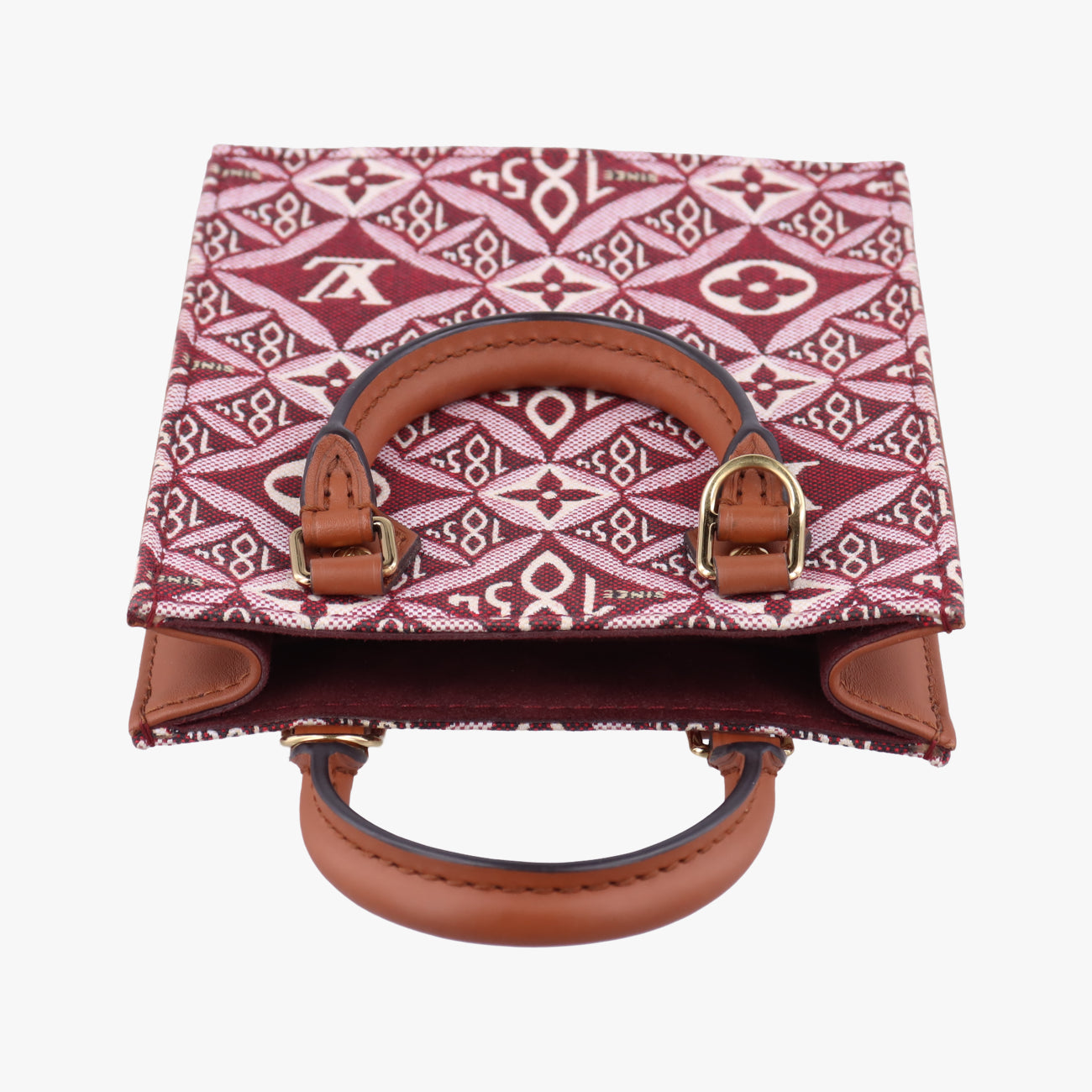 SINCE1854 Petit Sac Plat 2020AWbordeaux×brownMonogram jacquardM69846SP3260 ICチップSINCE1854 プティット サックプラ 2020AWボルドー× ブラウンモノグラム ジャカードM69846SP3260 ICチップ