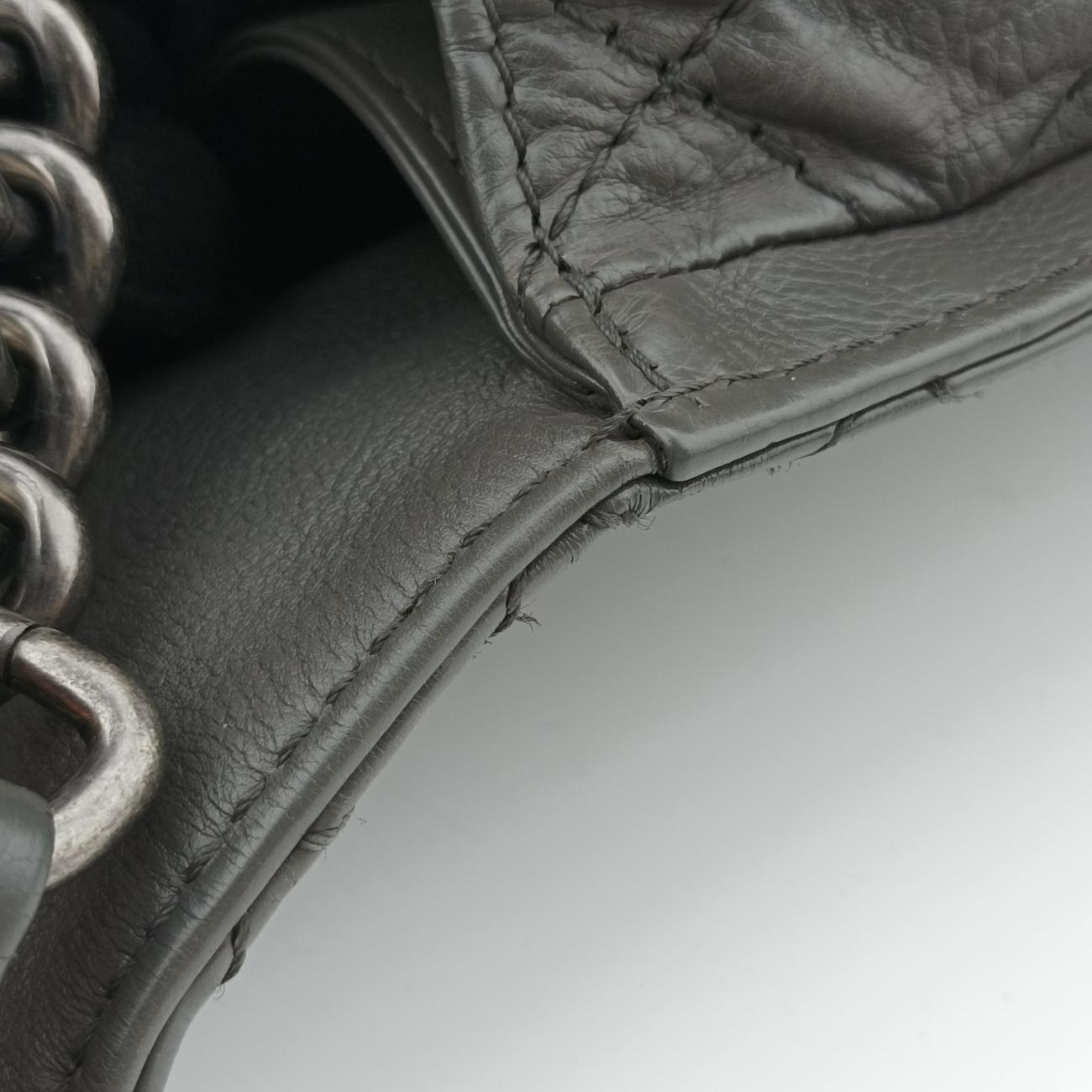 BOY CHANEL Grey leather A67948 18935729ボーイシャネル グレー レザー A67948 18935729