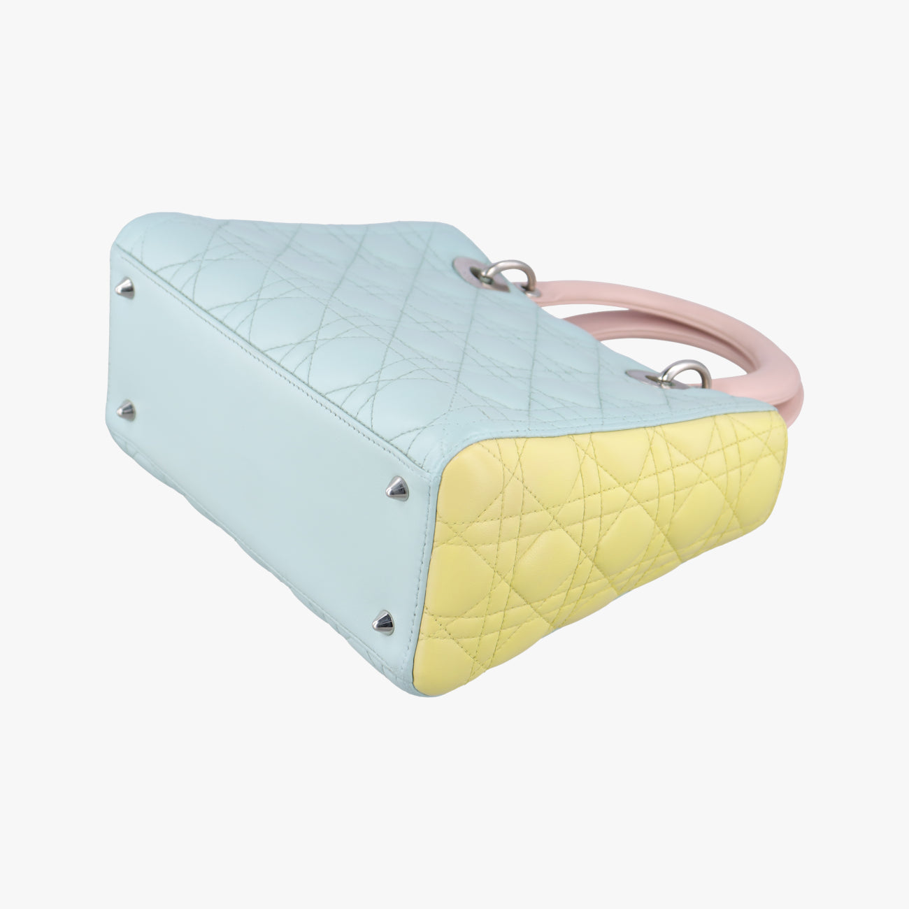 Lady Dior Pink×Blue×Yellow lambskin 05-MA-0113レディディオール ピンク×ブルー×イエロー ラムスキン 05-MA-0113